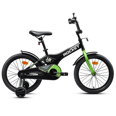 Велосипед двухколёсный 18 Rocket Phoenix 18.PHOENIX.BK/GN.26 чёрно-зелёный 01